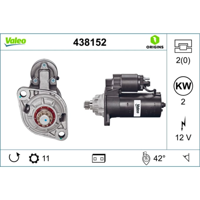 Starter VALEO ORIGINS NEW VALEO 438152