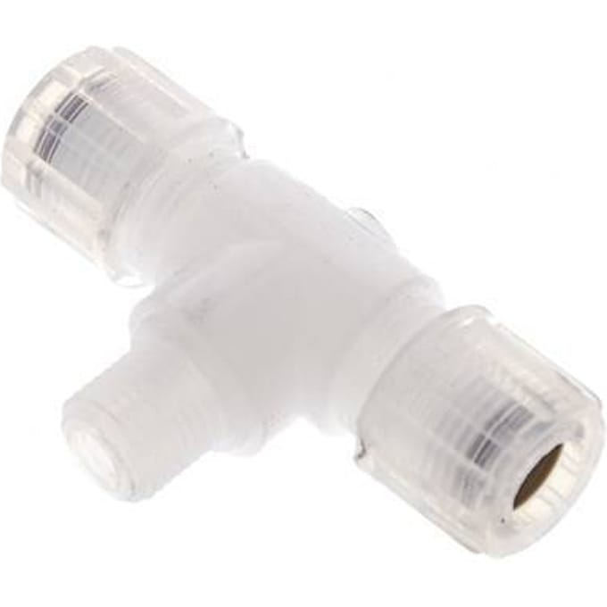 10x8mm En G1/4'' PFA T-Vorm Tee Snij Fitting Met Buitendraad 10 Bar
