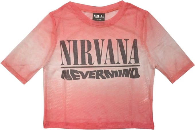 Nirvana - Nevermind Wavy Logo Crop top - M - Roze