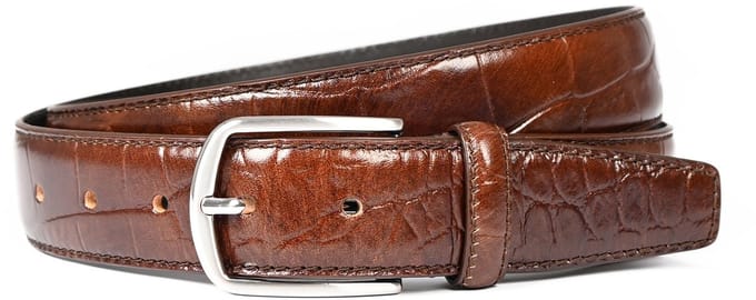 Castelijn & Beerens - Accessoires Herenriem Croco | cognac -