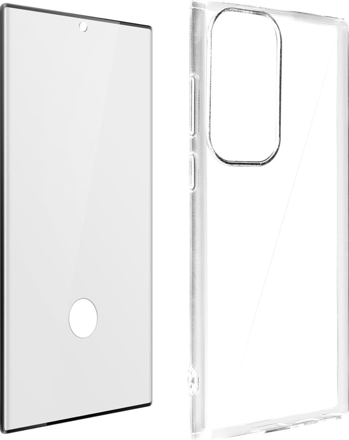4Smart 360° bescherming Geschikt voor Samsung S23 Ultra Hoes+Scherm transparant