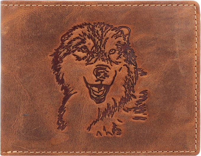 GREENBURRY portemonnee Vintage Wallet Brown Wulf bruine