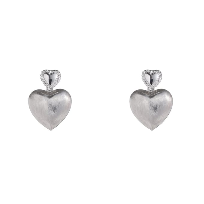 Go Dutch Label Oorknoppen Hollow Heart Zilver