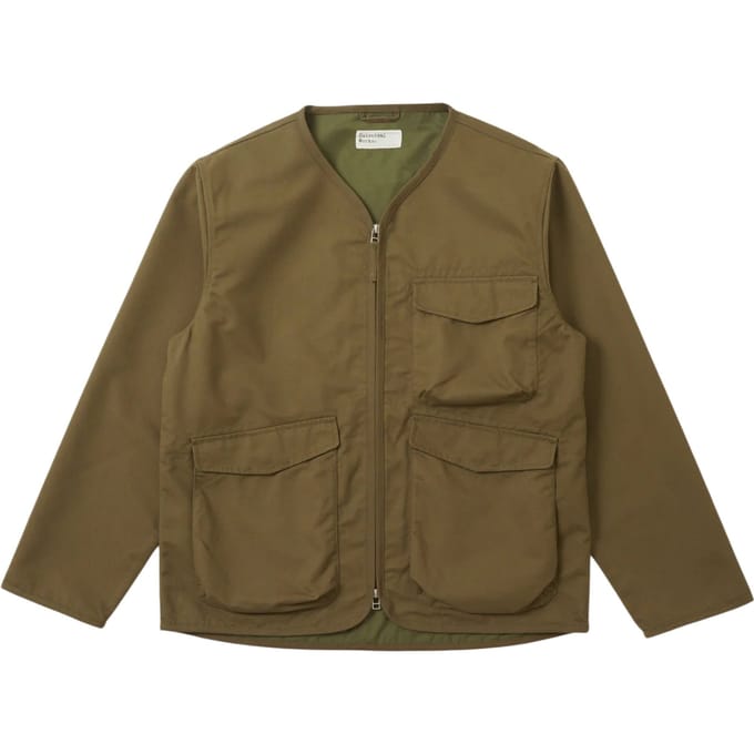 jas Universal Works parachute voering jas geborsteld polytech - khaki