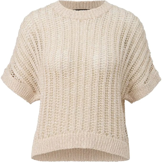 Pull ample in gebreide met pailletten korte mouwen dames COMMA