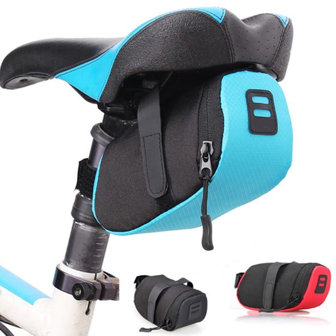 Mini Vélo Sac de Rangement Imperméable Sacoche de Selle Siège Cyclisme Poche Arrière de Queue bleu