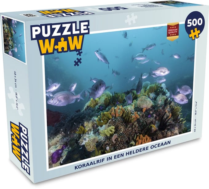 Puzzel Koraalrif in een heldere oceaan - Legpuzzel - Puzzel 500 stukjes