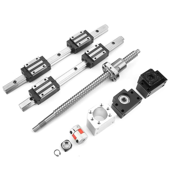 2 stuks HGR15 300mm Lineaire Geleidingsrail & 1 stuks RM1605 300mm Kogelomloopspindel & BF12 BK12 Kit
