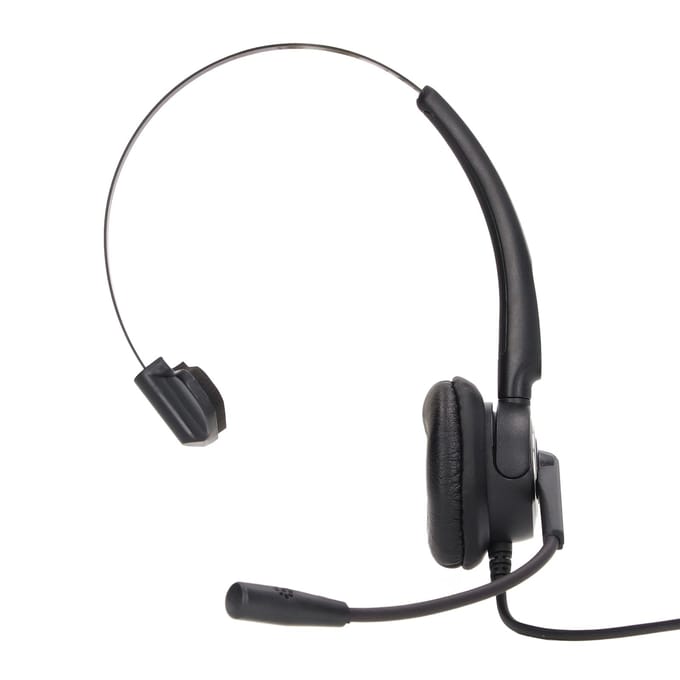 Casque de trafic Réduction du bruit Ergonomique Réglable Appel Ultra Clair Plug and Play Casque RJ9 avec Microphone