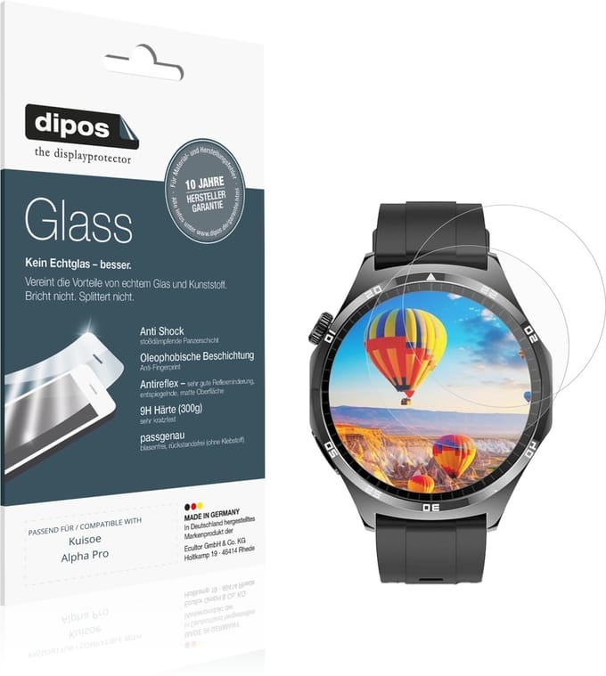dipos – 2x Matte Pantserfolie geschikt voor Kuisoe Alpha Pro | 9H Screenprotector