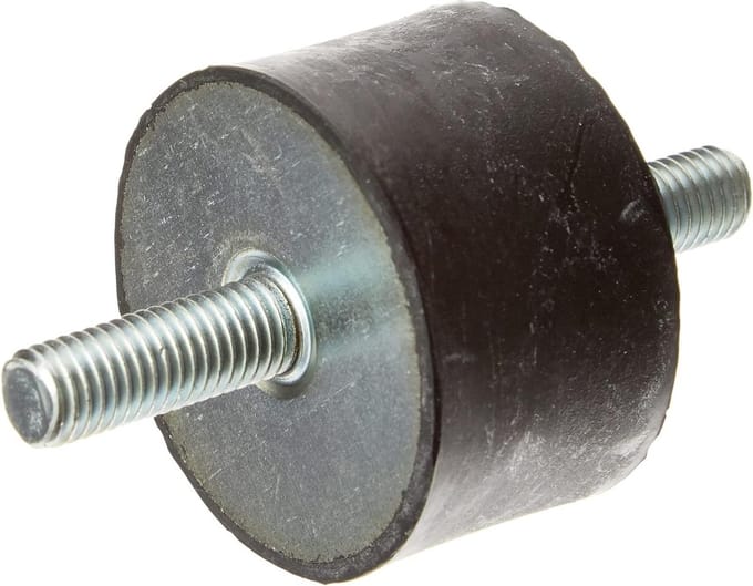 Machine base furniture base rubber metal element with 2-sided thread various sizes type A 100 x 80