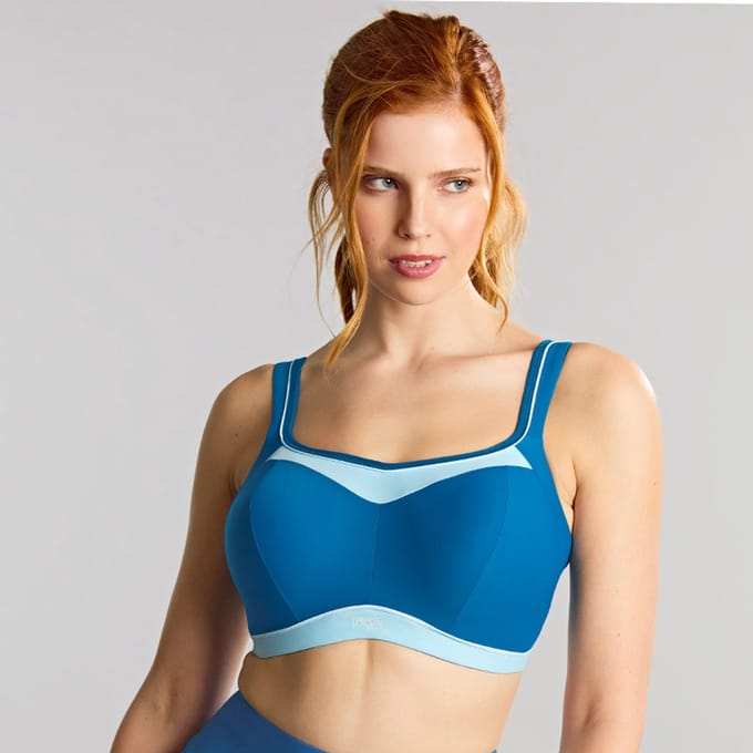 Panache - Power Voorgevormde Sport BH met beugel - Ocean - 90E