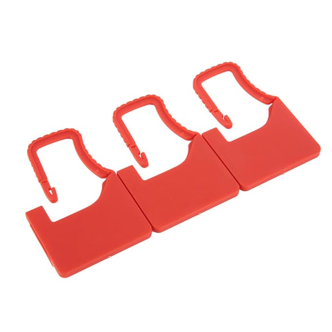 100 Stuks Plastic Sluiting Wegwerp Verzegeling Zelfsluitend Koffer Schoenen Tas Label Tag (Rood) Red red