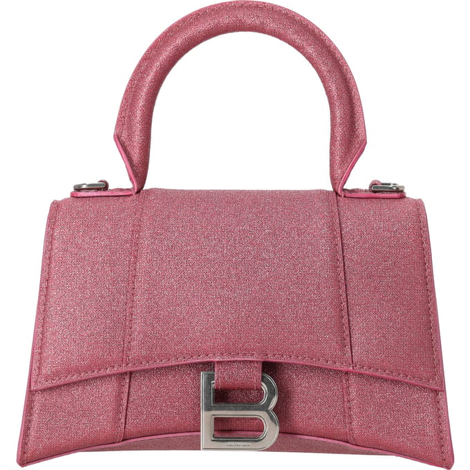 Balenciaga Hourglass XS Handtas in Roze Glitter