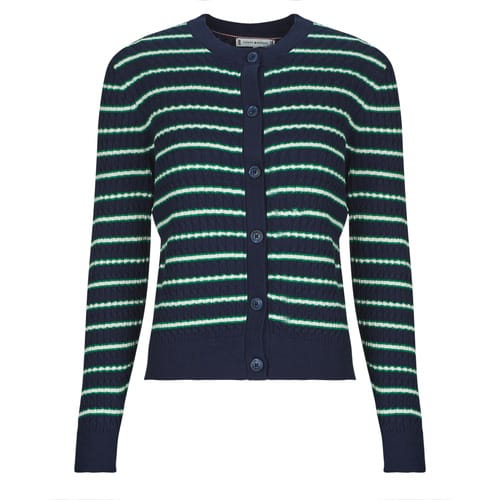Vest Tommy Hilfiger CO CABLE FINE GG C-NK LS CARDI