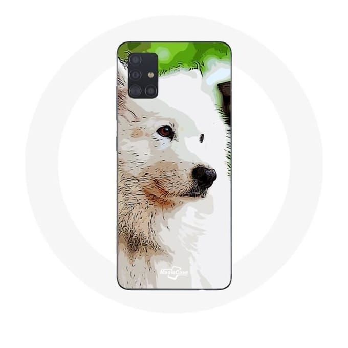 Case voor Samsung Galaxy A71 Samojeed Hond Wit