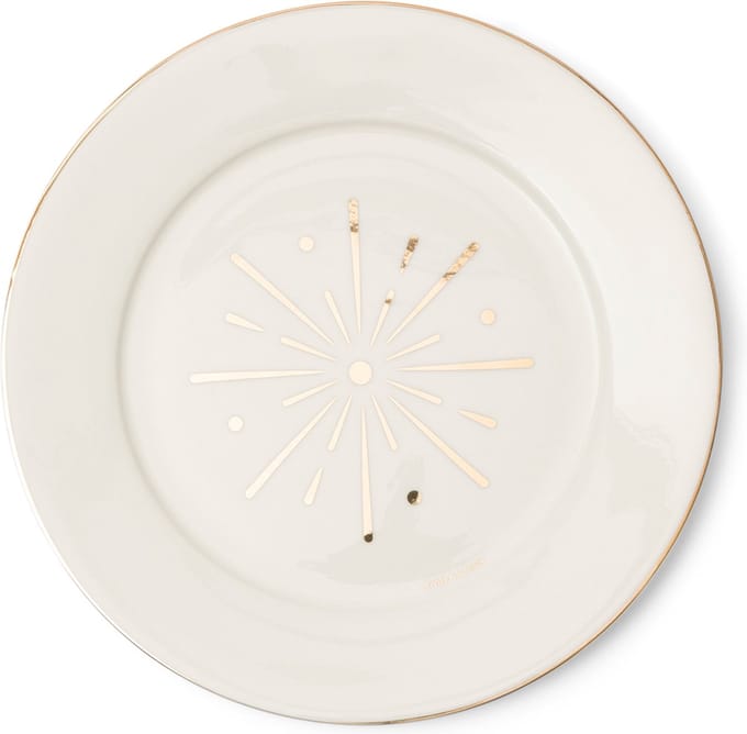 Riviera Maison Ontbijtbortjes - Classic Fireworks Breakfast Plate - Wit