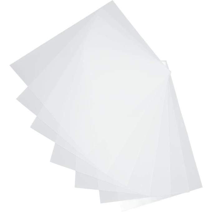 Inbindkaft Duurzaam 50 vel Transparant PVC Uitstekende afwerking A4 Inbindfolie voor inbinden white