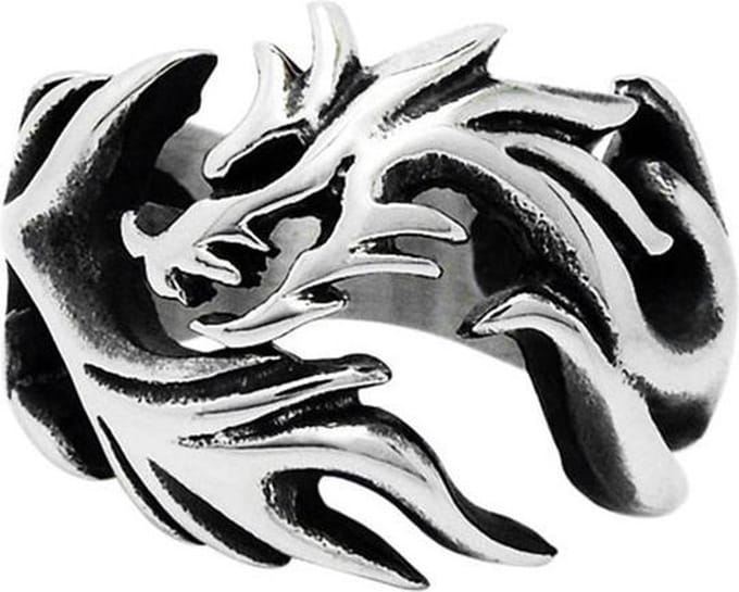 Lazy Cat Draken Ring - Stalen Ring -  18.5mm
