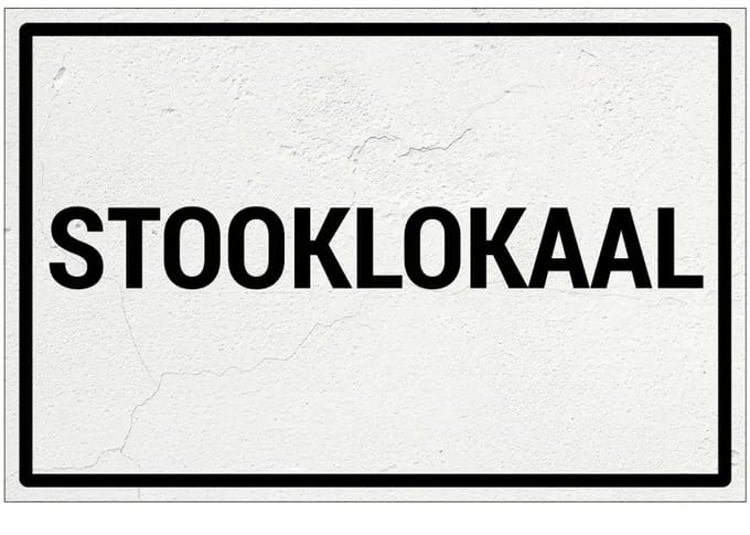 Stooklokaal bord | Forex Re materiaal | 18 x 12 cm