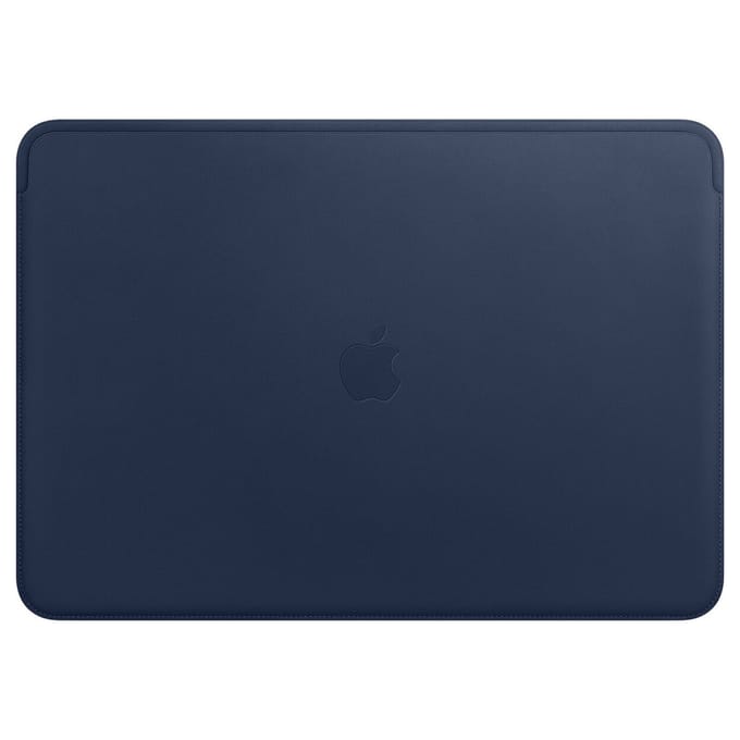 Apple echt lederen Sleeve voor de MacBook 15 inch - Macbook case - 15 inch laptop sleeve – Blauw