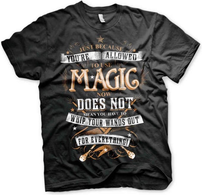 Harry Potter Magic Heren T-shirt - zwart - L