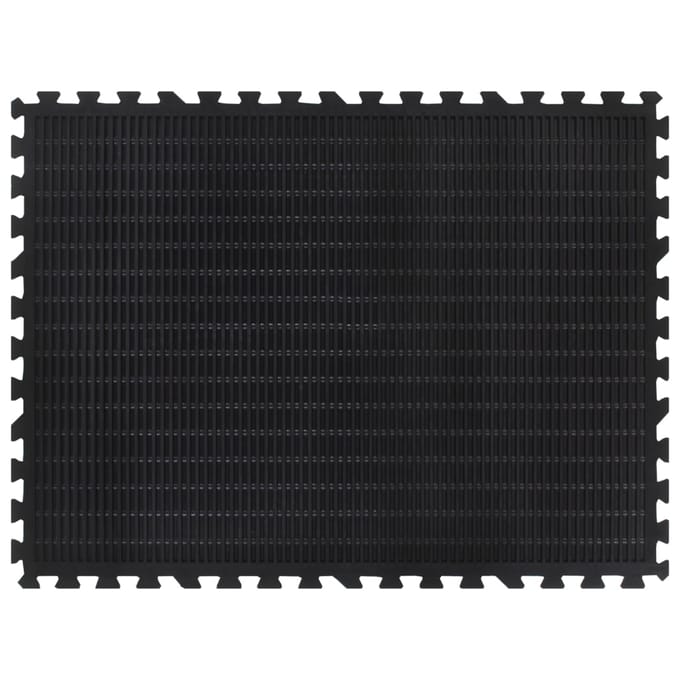 vidaXL - Rubbertegel - 12 - mm - 90x120 - cm - zwart