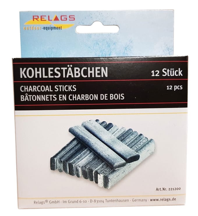Relags houtskoolstaafjes tbv handwarmer