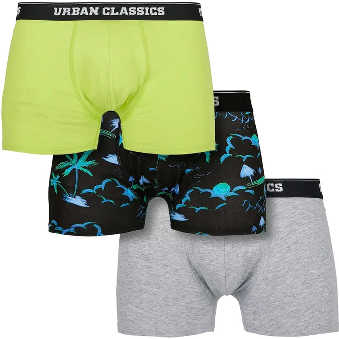Urban Classics - 3-Pack Island Boxershorts set - 4XL - Grijs