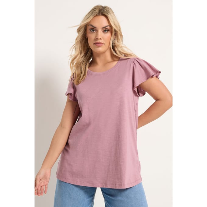 Yours Roze Top Met Ruches Size 42