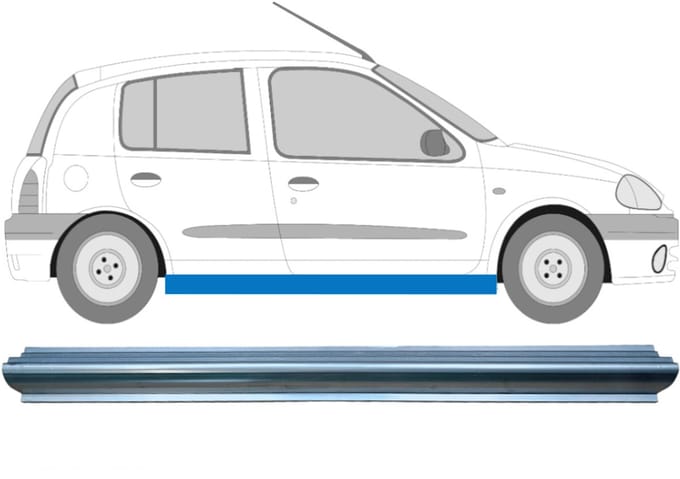 Reparatie dorpel voor Renault Clio II 1998-2012 / Rechts