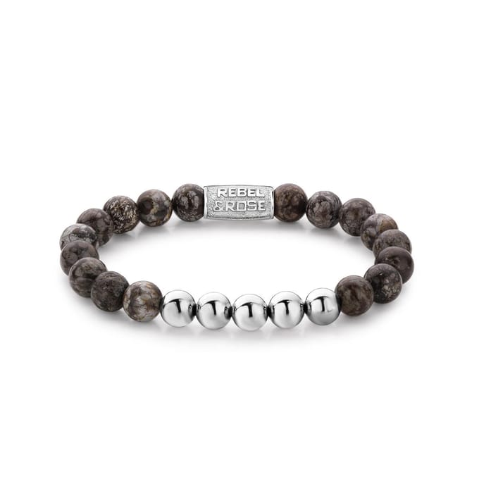 Rebel&Rose Armband - Natuursteen - 19 cm
