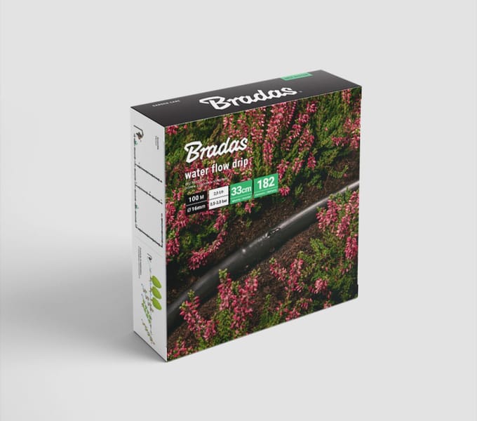 Bradas Water Flow Drip Serie - Druppelirrigatieslang - 100m - Complete Set - UV-bestendig
