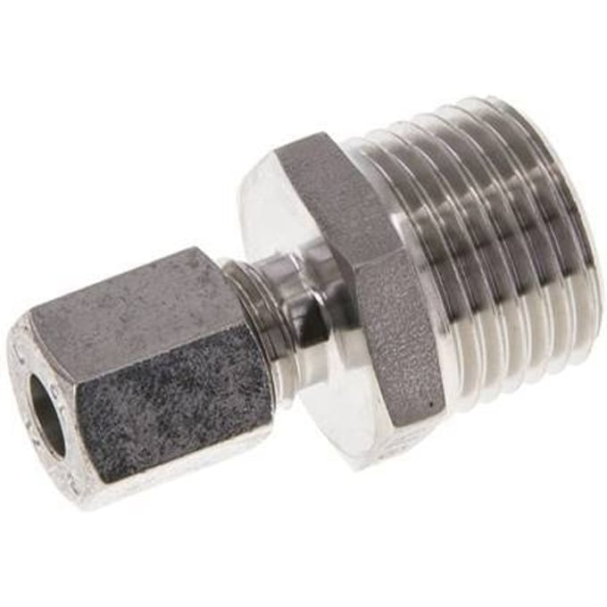 6L & R1/2'' RVS Rechte Snijringkoppeling Buitendraad 315bar ISO 8434-1