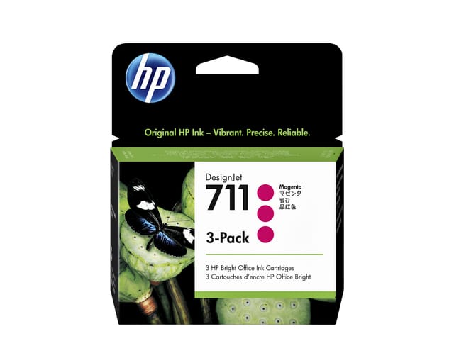 HP 711 (CZ135A) Inktcartridge 3x Magenta - Multipack