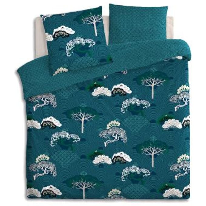 Casa di Elturo Dekbedovertrek botanic blue 240 x 200/220 cm & 2 slopen