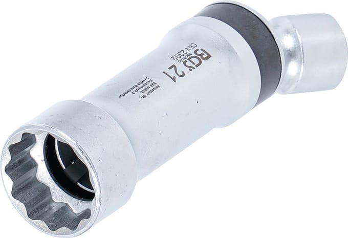 BGS Bougie kniedopsleutel twaalfkant met borgveer 3/8 21 mm