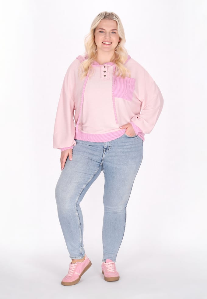 Mymo Plussize sweatshirt vrouwen roze