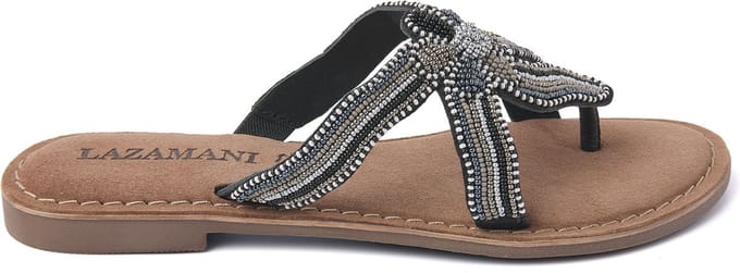Lazamani - Dames Slippers 75.419 Black - Maat 37
