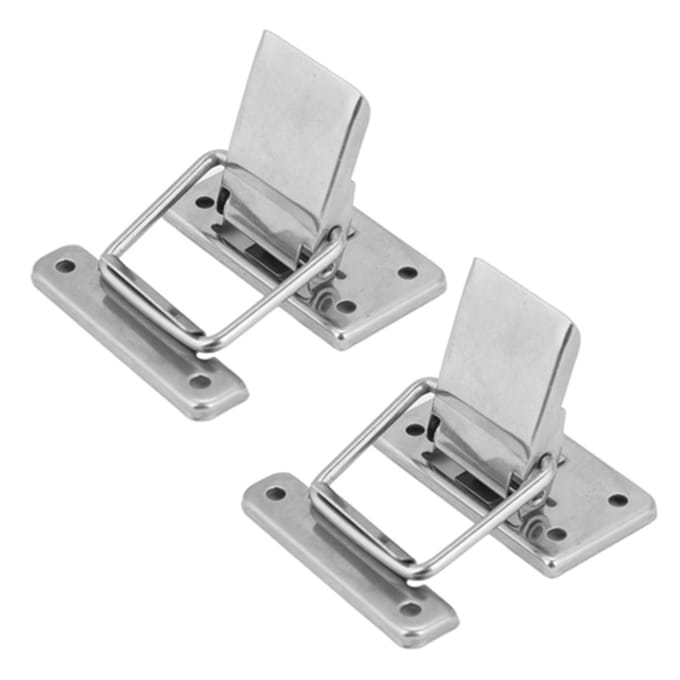 2 stuks Roestvrij Staal Hardware Kast Kist Veerbelaste Vergrendeling Knevel Sluiting