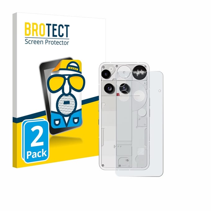 BROTECT - Screenprotector voor Nothing Phone (3) (Achterkant) - Folie Beschermfolie matte 2 Stuks