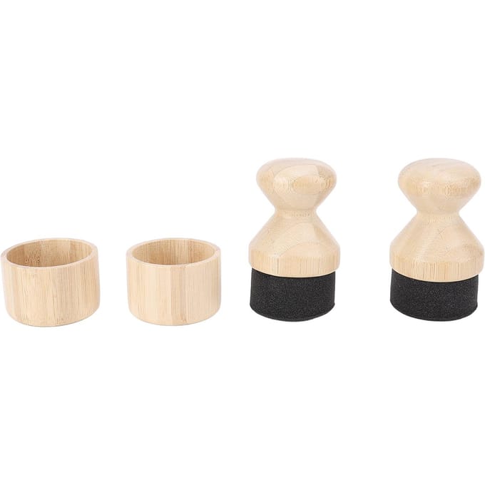 2-Pack Snijplank Olie Was Applicator Bambusoideae Spons Olie Applicator Schrobborstel Set voor beige