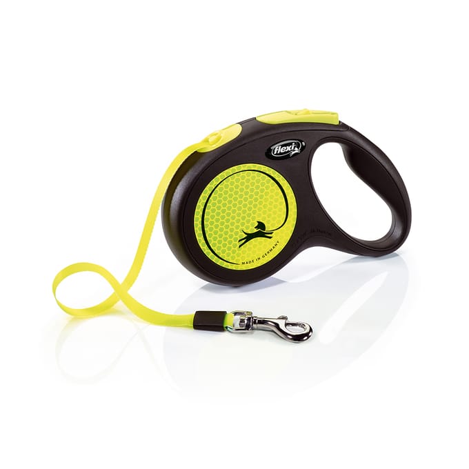 Flexi New Neon - Rollijn Hondenriem - M - 5 Meter - Geel - Middelgrote Honden