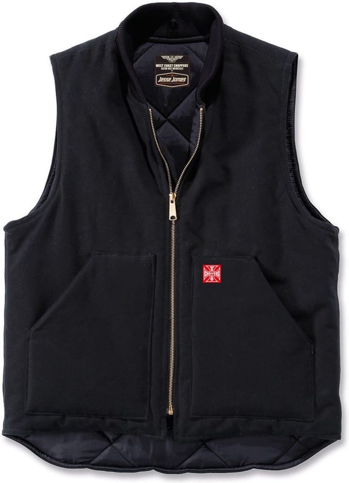 WCC West Coast Choppers Canvas-werkvest Heavy Duty - Zwart