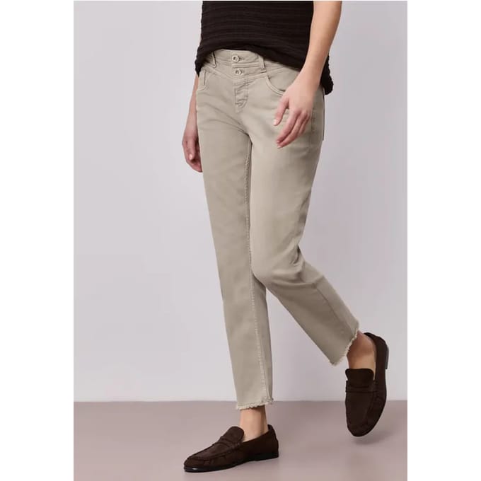 Straight Legs jeans met franje aan de zoom
