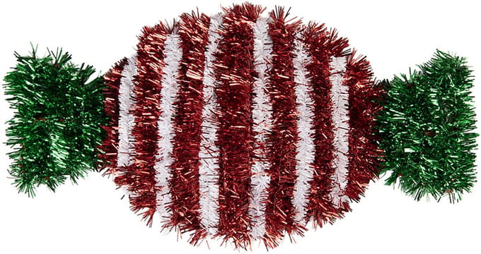 Clayre & Eef Kersthanger 33x2x16 cm Rood Kunststof