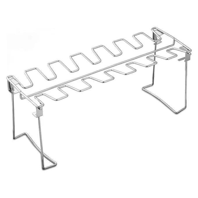 Kiphouder Rack Grill Stand Roosteren voor Bbq Non Stick roestvrij staal white