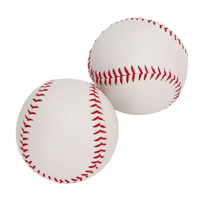Oefen Softbal PU Leer Hard Professionele Training Honkbal voor Buitensporten 2 stuks white