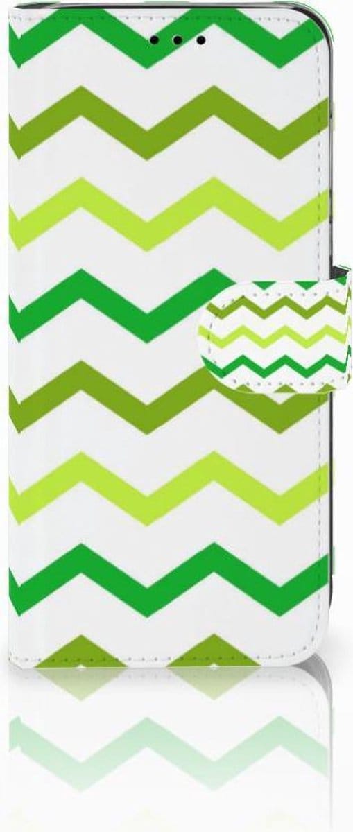 Huawei P20 Lite Telefoon Hoesje Zigzag Groen