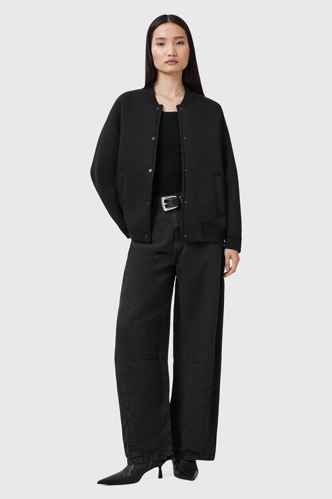 AllSaints Nicola Bomber Black Taglia: M | Bomber Outlet | Donna | Nero